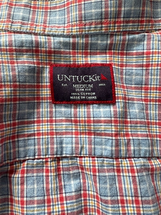 UNTUCKit Short-Sleeve Button-Down Plaid Shirt - Picture 6 of 8